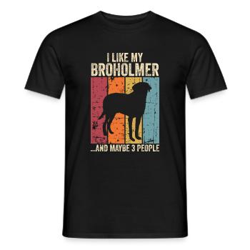 Broholmer Geschenk Hunde - Männer T-Shirt - Schwarz - Vorne - AI Model Male 178 light (178cm)
