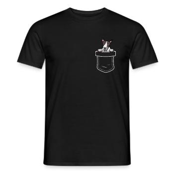Bull Terrier Chiens cadeaux - T-shirt homme - noir - Devant - AI Model Male 178 light (178cm)