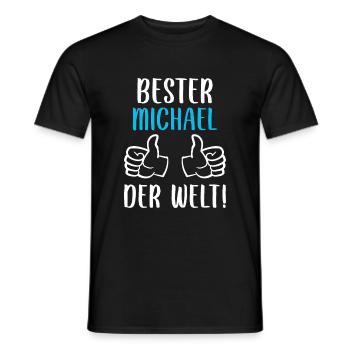Michael Vorname Name Geburtstag - Männer T-Shirt - Schwarz - Vorne - AI Model Male 178 light (178cm)