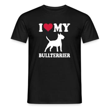 Bull Terrier Chiens cadeaux - T-shirt homme - noir - Devant - AI Model Male 178 light (178cm)