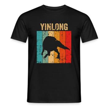 Yinlong Dinosaurier Kinder Dino Geschenk - Männer T-Shirt - Schwarz - Vorne - AI Model Male 178 light (178cm)