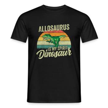 Allosaurus Dinosaure Enfants Dino Cadeau - T-shirt homme - noir - Devant - AI Model Male 178 light (178cm)