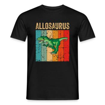 Allosaurus Dinosaure Enfants Dino Cadeau - T-shirt homme - noir - Devant - AI Model Male 178 light (178cm)