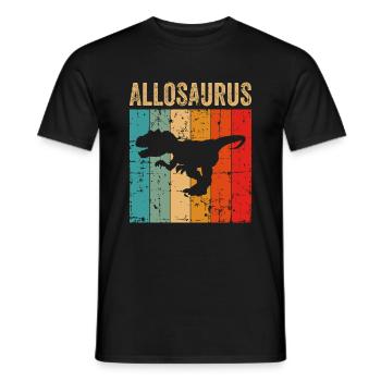 Allosaurus Dinosaur Children Dino Gift - Men's T-Shirt - black - Front - AI Model Male 178 light (178cm)