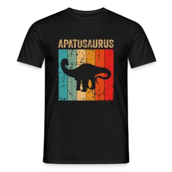 Apatosaurus Dinosaur Children Dino Gift - Men's T-Shirt - black - Front - AI Model Male 178 light (178cm)