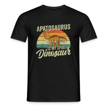 Apatosaurus Dinosaur Children Dino Gift - Men's T-Shirt - black - Front - AI Model Male 178 light (178cm)