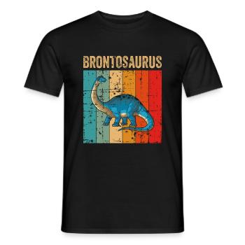 Brontosaurus Dinosaure Enfants Dino Cadeau - T-shirt homme - noir - Devant - AI Model Male 178 light (178cm)