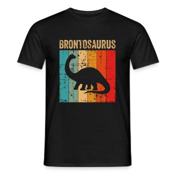 Brontosaurus Dinosaure Enfants Dino Cadeau - T-shirt homme - noir - Devant - AI Model Male 178 light (178cm)