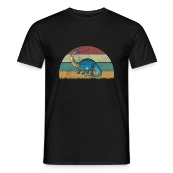 Brontosaurus Dinosaure Enfants Dino Cadeau - T-shirt homme - noir - Devant - AI Model Male 178 light (178cm)