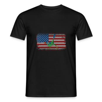 xxx Dinosaur Kids Dino Gift - Men's T-Shirt - black - Front - AI Model Male 178 light (178cm)