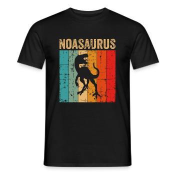 Noasaurus Dinosaurier Kinder Dino Geschenk - Männer T-Shirt - Schwarz - Vorne - AI Model Male 178 light (178cm)