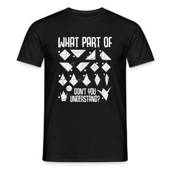 Origami Japanese Art Folding Crane Paper - Men's T-Shirt - black - Front - AI Model Male 178 light (178cm)