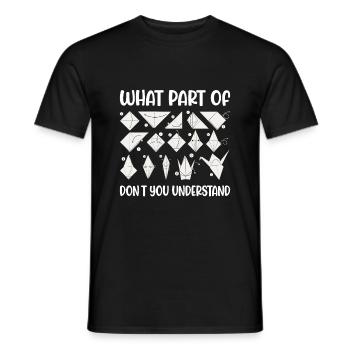 Origami Japanese Art Folding Crane Paper - Men's T-Shirt - black - Front - AI Model Male 178 light (178cm)