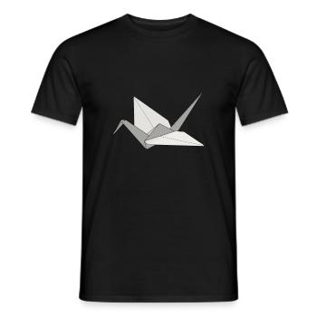 Origami Japanese Art Folding Crane Paper - Men's T-Shirt - black - Front - AI Model Male 178 light (178cm)