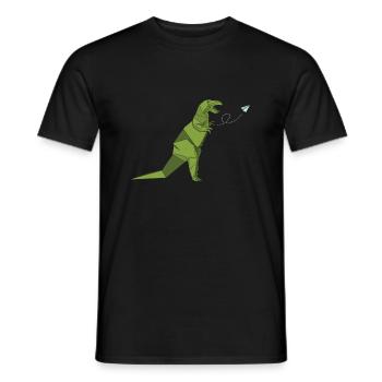 Origami Japanese Art Folding Crane Paper - Men's T-Shirt - black - Front - AI Model Male 178 light (178cm)