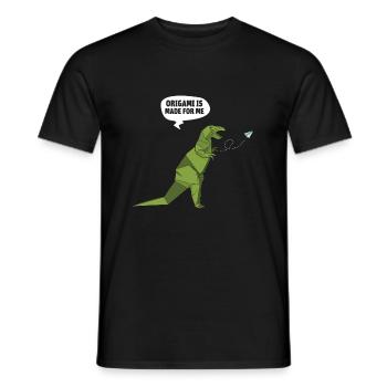 Origami Japanische Kunst Faltender Kranich Papier - Männer T-Shirt - Schwarz - Vorne - AI Model Male 178 light (178cm)