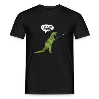 Origami Japanische Kunst Faltender Kranich Papier - Männer T-Shirt - Schwarz - Vorne - AI Model Male 178 light (178cm)