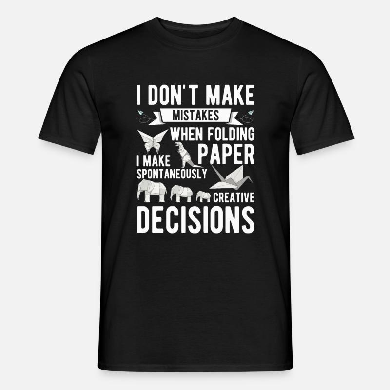 Origami japansk kunst foldekranpapir - T-shirt herr - svart