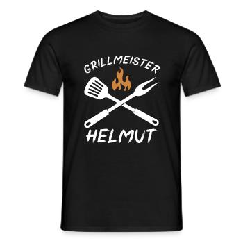 Grillmeister Helmut - Männer T-Shirt - Schwarz - Vorne - AI Model Male 178 light (178cm)