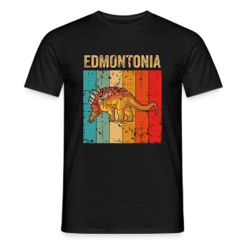 Edmontonia Dinosaur Children Dino Gift - T-shirt homme - noir - Devant - AI Model Male 178 light (178cm)