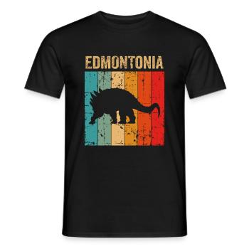 Edmontonia Dinosaur Children Dino Gift - T-shirt homme - noir - Devant - AI Model Male 178 light (178cm)