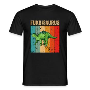 Fukuisaurus Dinosaurier Kinder Dino Geschenk - Männer T-Shirt - Schwarz - Vorne - AI Model Male 178 light (178cm)