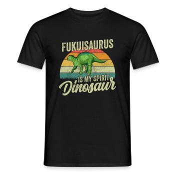 Fukuisaurus Dinosaur Children Dino Gift - Men's T-Shirt - black - Front - AI Model Male 178 light (178cm)