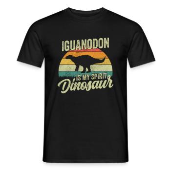 Iguanodon Dinosaure Enfants Dino Cadeau - T-shirt homme - noir - Devant - AI Model Male 178 light (178cm)
