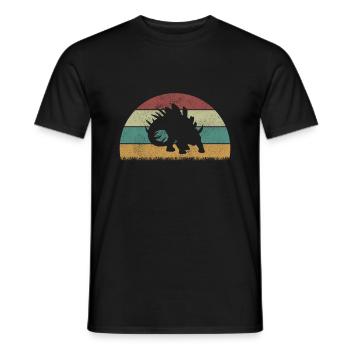 Kentrosaurus Dinosaur Children Dino Gift - Men's T-Shirt - black - Front - AI Model Male 178 light (178cm)