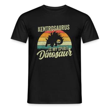 Kentrosaurus Dinosaur Children Dino Gift - Men's T-Shirt - black - Front - AI Model Male 178 light (178cm)