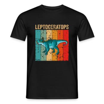 Leptoceratops Dinosaur Children Dino Gift - Men's T-Shirt - black - Front - AI Model Male 178 light (178cm)