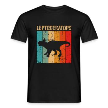 Leptoceratops Dinosaurier Kinder Dino Geschenk - Männer T-Shirt - Schwarz - Vorne - AI Model Male 178 light (178cm)