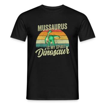 Mussaurus Dinosaur Children Dino Gift - Men's T-Shirt - black - Front - AI Model Male 178 light (178cm)