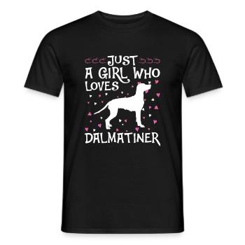 Propriétaire de chien de chien dalmate - T-shirt homme - noir - Devant - AI Model Male 178 light (178cm)