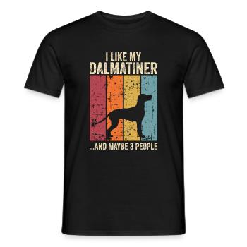 Propriétaire de chien de chien dalmate - T-shirt homme - noir - Devant - AI Model Male 178 light (178cm)
