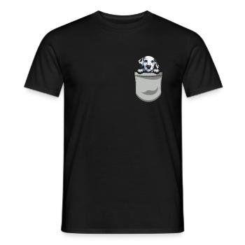 Propriétaire de chien de chien dalmate - T-shirt homme - noir - Devant - AI Model Male 178 light (178cm)