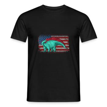 Wuerhosaurus Dinosaur Children Dino Gift - Men's T-Shirt - black - Front - AI Model Male 178 light (178cm)