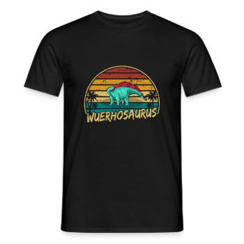 Wuerhosaurus Dinosaurier Kinder Dino Geschenk - Männer T-Shirt - Schwarz - Vorne - AI Model Male 178 light (178cm)