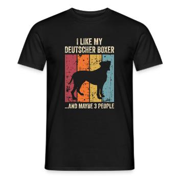 Propriétaire de chien boxeur allemand - T-shirt homme - noir - Devant - AI Model Male 178 light (178cm)
