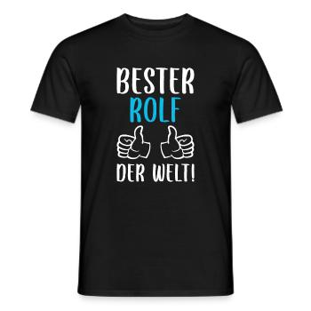 Rolf Vorname Name Geburtstag - Männer T-Shirt - Schwarz - Vorne - AI Model Male 178 light (178cm)