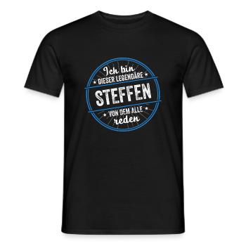 Ich bin dieser legendärer STeffen Name - Männer T-Shirt - Schwarz - Vorne - AI Model Male 178 light (178cm)