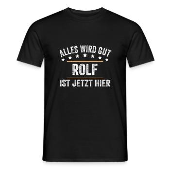 Rolf Vorname Name Geburtstag - Männer T-Shirt - Schwarz - Vorne - AI Model Male 178 light (178cm)