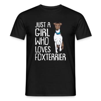 Fox Terrier Dog Dog Dog Owner - Men's T-Shirt - black - Front - AI Model Male 178 light (178cm)