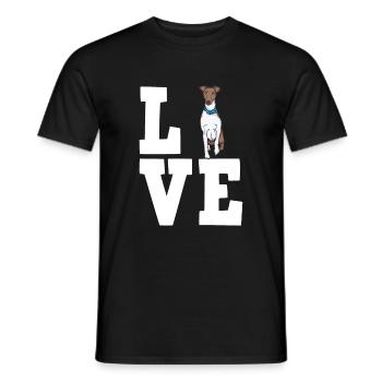 Fox Terrier Dog Dog Dog Owner - Men's T-Shirt - black - Front - AI Model Male 178 light (178cm)