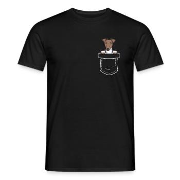 Foxterrier Hund Dog Hundehalter - Männer T-Shirt - Schwarz - Vorne - AI Model Male 178 light (178cm)