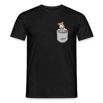 Fox Terrier Dog Dog Dog Owner - Men's T-Shirt - black - Front - AI Model Male 178 light (178cm)