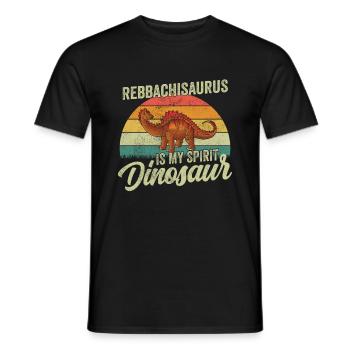 Rebbachisaurus Dinosaur Children Dino Gift - Men's T-Shirt - black - Front - AI Model Male 178 light (178cm)