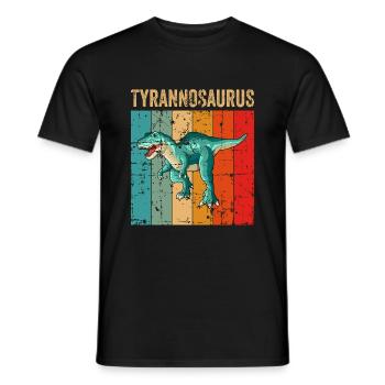 Tyrannosaurus Dinosaurier Kinder Dino Geschenk - Männer T-Shirt - Schwarz - Vorne - AI Model Male 178 light (178cm)