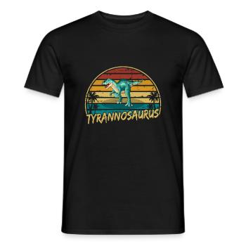 Tyrannosaurus Dinosaur Children Dino Gift - Men's T-Shirt - black - Front - AI Model Male 178 light (178cm)
