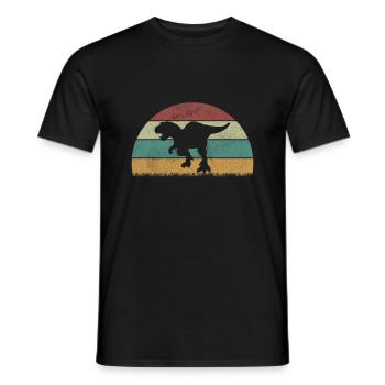 Tyrannosaurus Dinosaur Children Dino Gift - Men's T-Shirt - black - Front - AI Model Male 178 light (178cm)